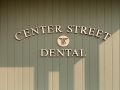 cast bronze letters for Center Street Dental of Auburn, Maine