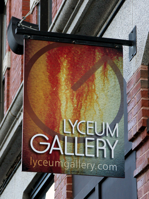 printed vinyl graphics for lyceum gallery of Lewiston, Maine
