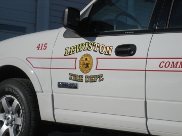 truck lettering for Lewiston Fire Department