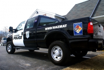truck lettering for Lewiston Police Department