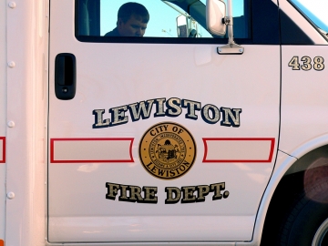truck lettering for Lewiston Fire Department