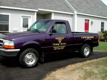 truck lettering for superior-cleaning of Auburn, Maine