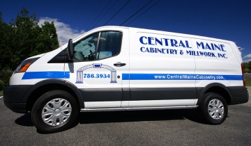 van lettering for central maine cabinetry