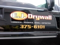 truck lettering for e j drywall of Sabattus, Maine