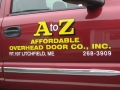 truck lettering for A - Z Overhead Door of Litchfield, Maine