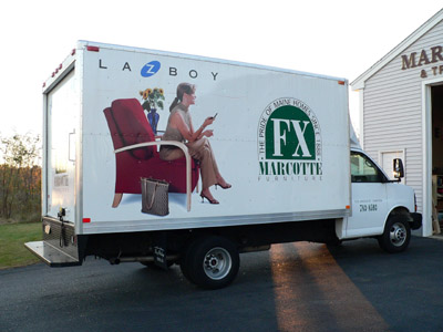 truck lettering, photos on truck lettering, printed truck graphics, vinyl graphics