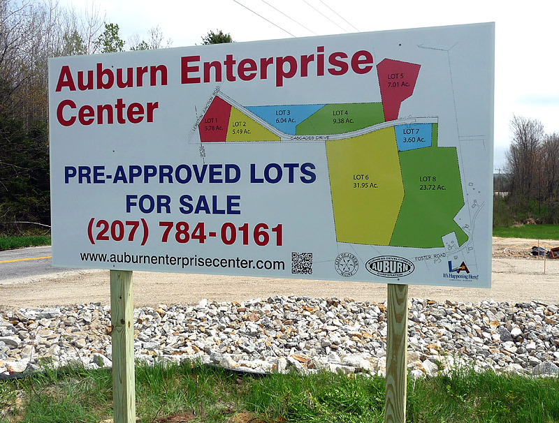 project sign for Auburn Enterprise Center