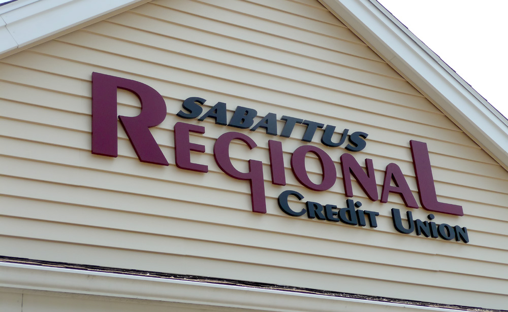 pvc letters for Sabattus Credit Union ib Sabattus, Maine