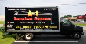 Vinyl graphics for A-1 Gutters
